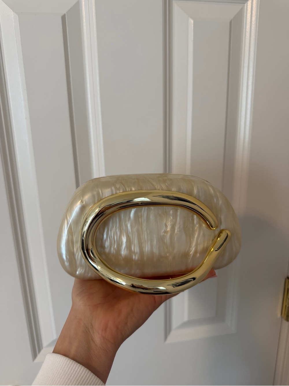 Pearlescent Gold Accent Clutch - Women Accessories